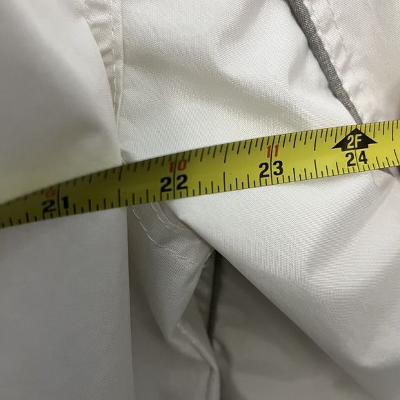 Dimco Apparel Jacket Bar Harbor Maine Medium White Windbreaker Removable Hood VG - Picture 10 of 11